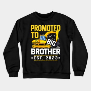 Promoted To Big Bro 2023 Leveled Up To Big Brother 2023 Crewneck Sweatshirt